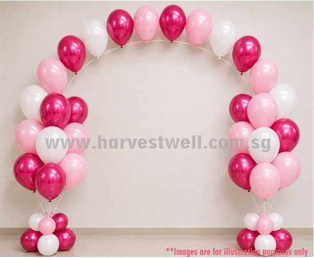 Helium Balloon Column with String Arch Singapore